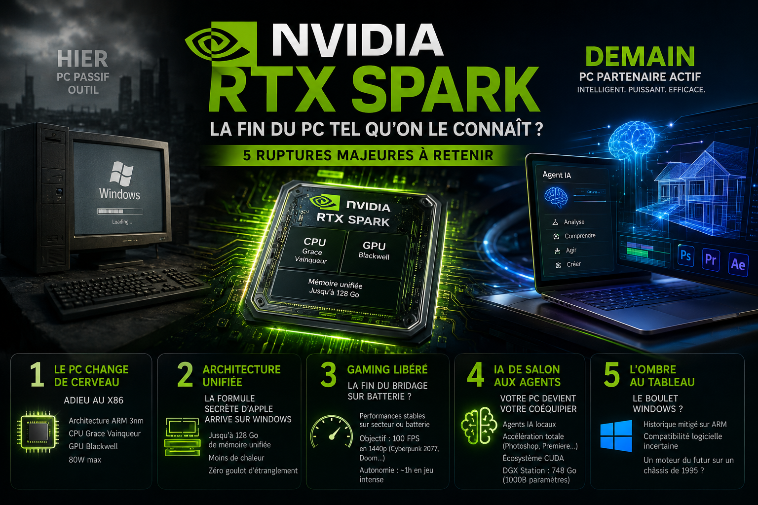 NVIDIA RTX Spark : La fin du PC tel qu’on le connaît est déjà en marche